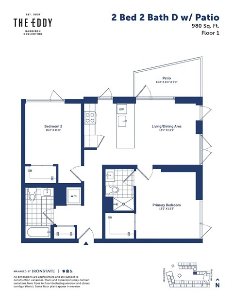 this floor plan is an approximation of our 2 bed 2 floor plan